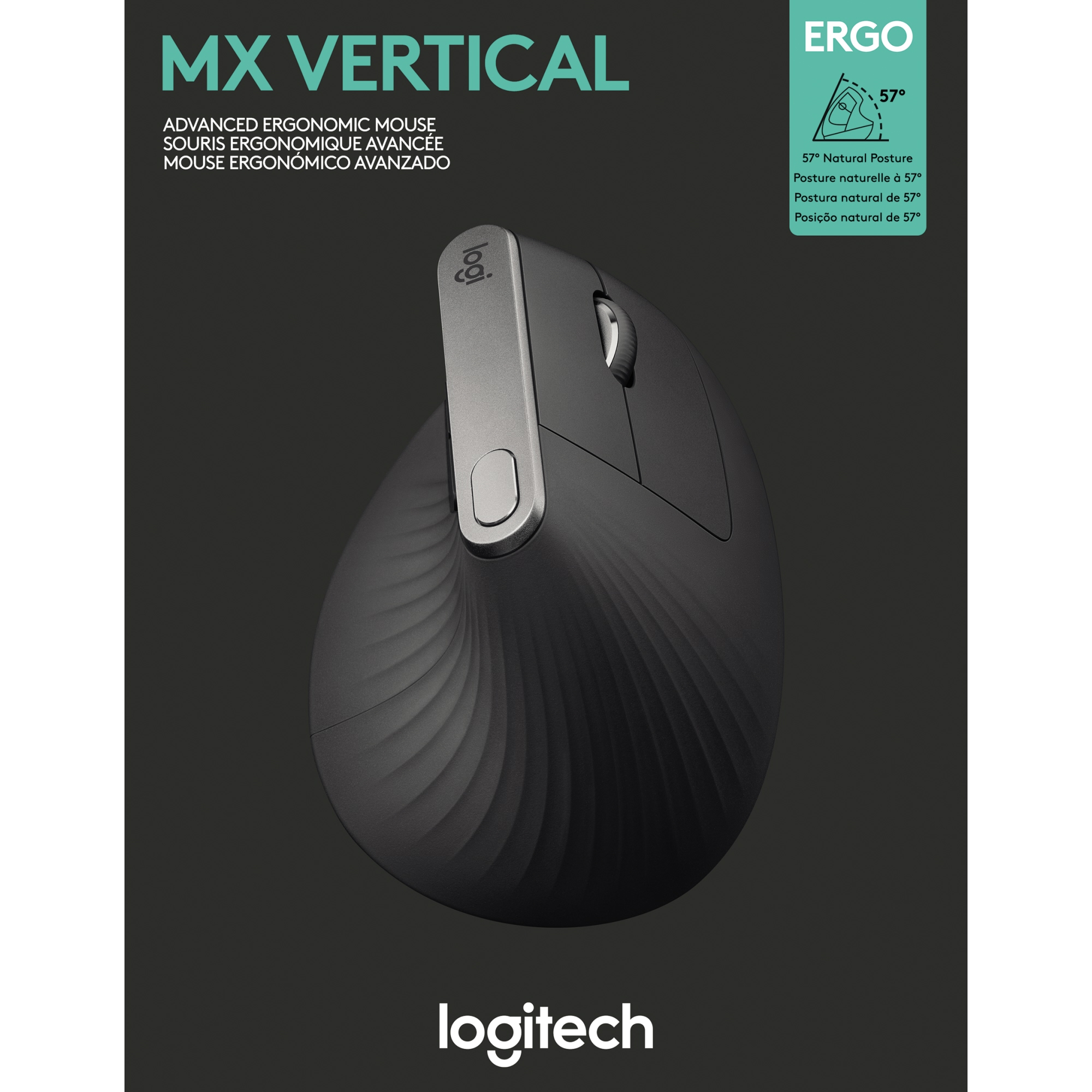 Logitech Optische PC Maus MX Vertical ergonomisch