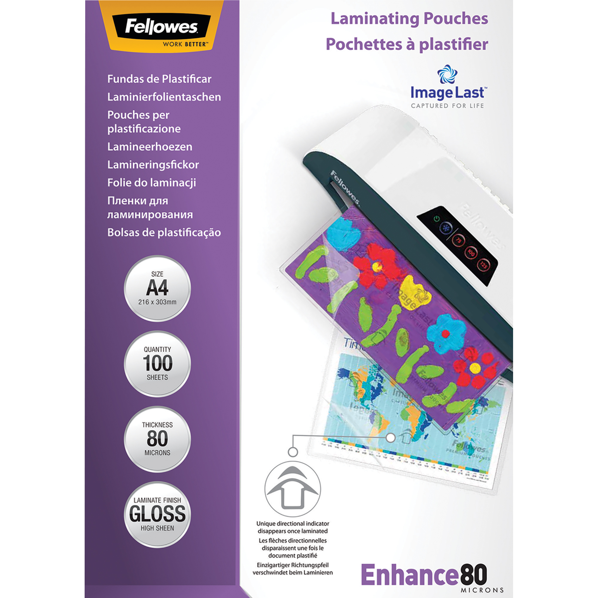 Fellowes® Laminierfolie ImageLast™ Enhance 80 216 x 303 mm (B x H) DIN A4