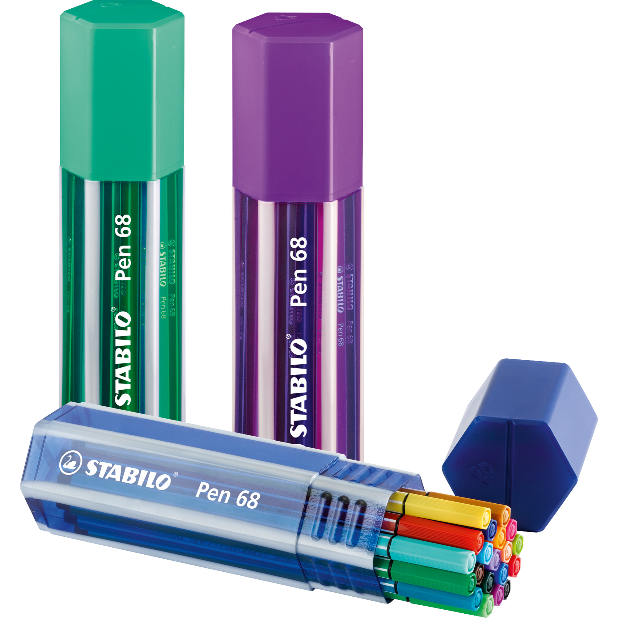 STABILO® Fasermaler 68 Big Pen Box 20 St./Pack.