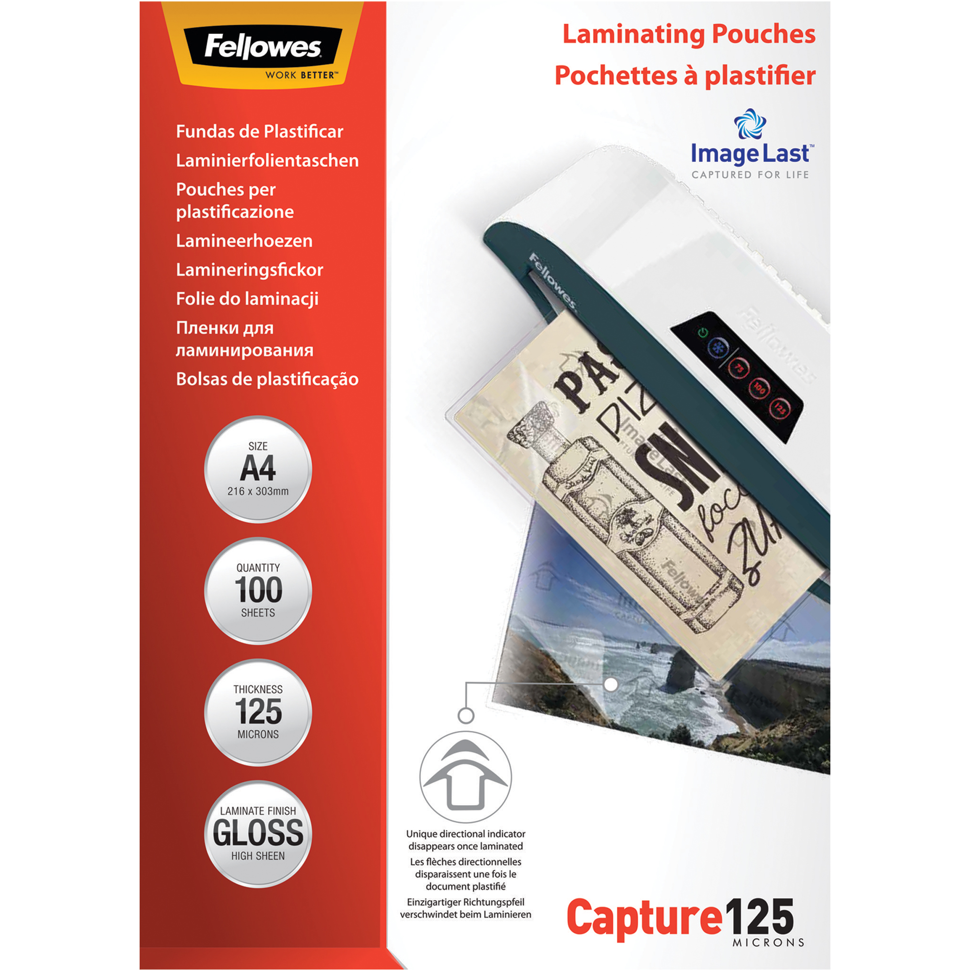 Fellowes® Laminierfolie ImageLast™ Capture 125 216 x 303 mm (B x H) DIN A4