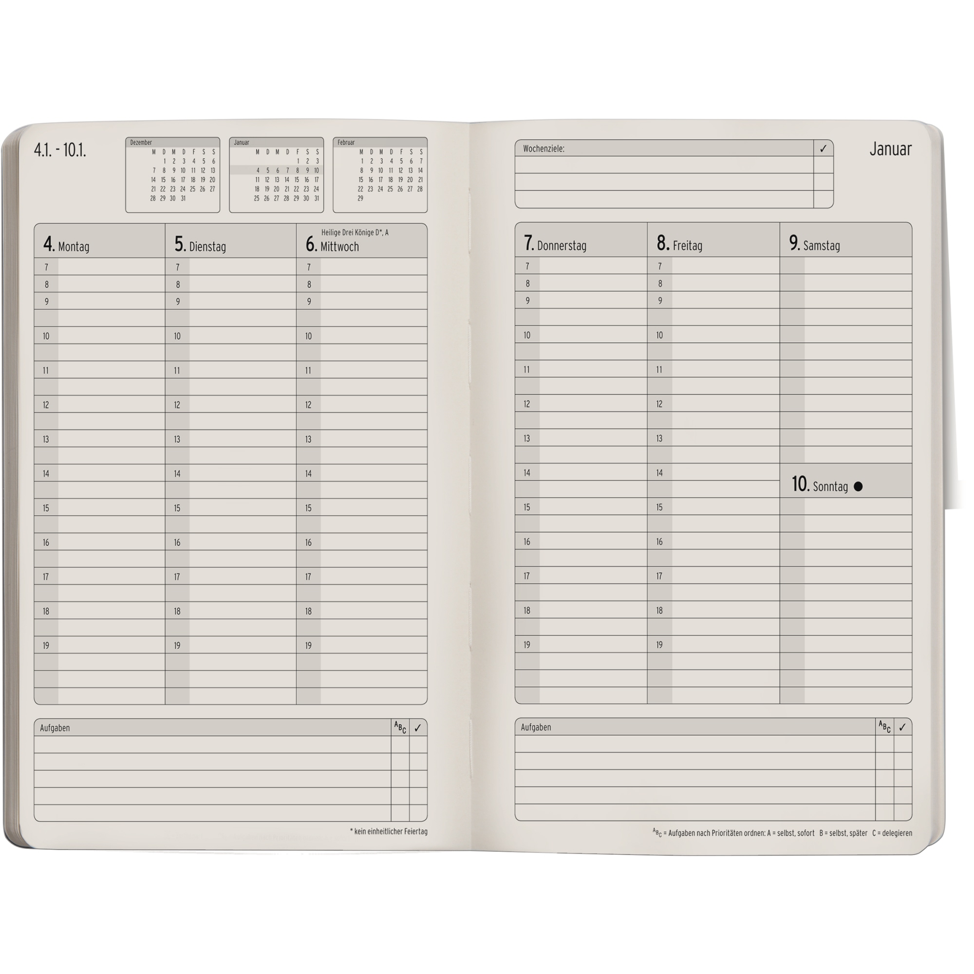 Chronoplan Buchkalender White Edition 2024